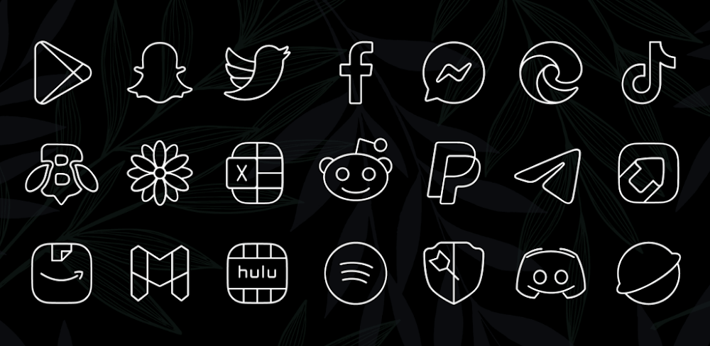 برنامج Vera Outline White Icon Pack v6.1.6 APK (مصححة)