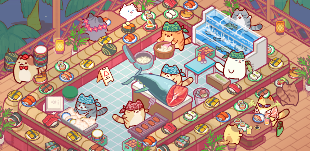 لعبة Cat Snack Bar v1.0.141 MOD APK (جواهر غير محدودة، طبخ بدون قرص مضغوط)