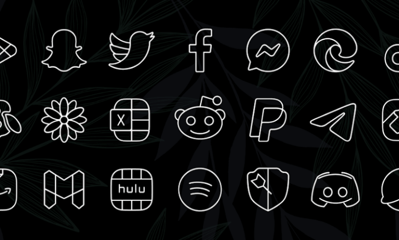 برنامج Vera Outline White Icon Pack v6.1.6 APK (مصححة)