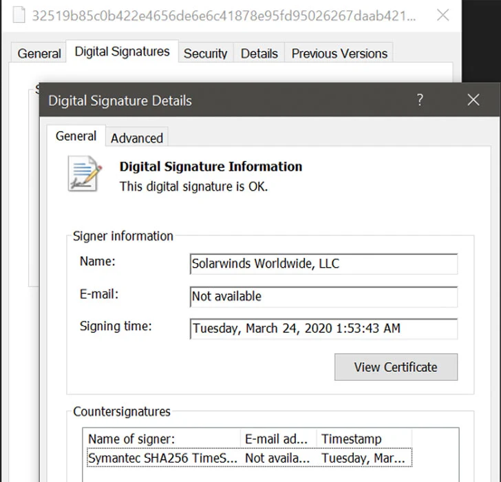 Solarwinds backdoor