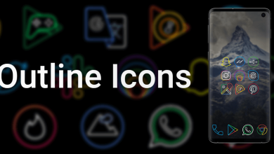 برنامج Outline Icon Pack: اجعل شاشتك الرئيسية مبتكرة وفريدة"
