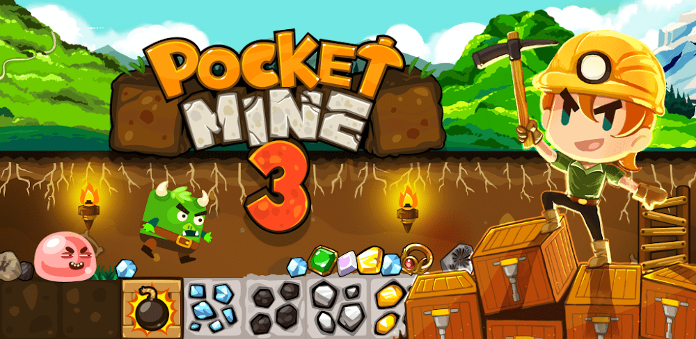 Pocket Mine 3 MOD – تنقيب بلا حدود ومكافآت مضاعفة