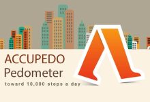 طAccupedo Pedometer عدّاد خطوات ذكي بدقة عالية مع ميزات بريميوم مفتوحة