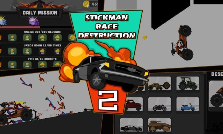 🔥 سباق ستيكمان مدمر بسرعة جنونية وبدون إعلانات 🚀