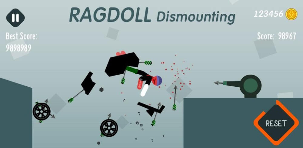 Ragdoll Dismounting MOD – تحطيم مجنون وحركات لا تُقاوم